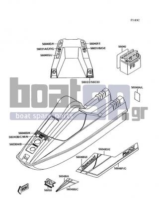 KAWASAKI - 300 SX 1991 - Frame - Labels(JS300-A4/A5)
