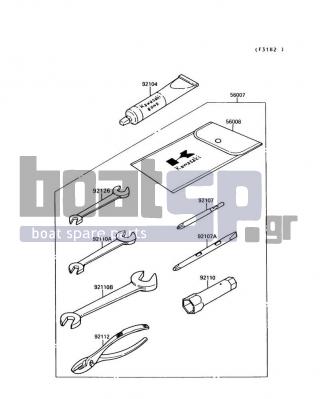 KAWASAKI - 300 SX 1991 -  - Owner's Tools - 92110-1153 - TOOL-WRENCH,OPEN END,14X17