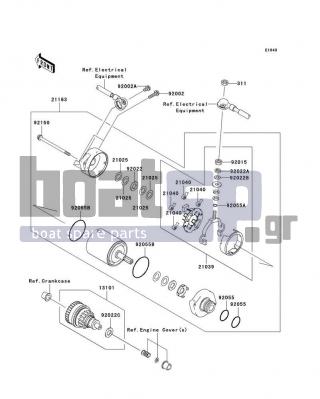 KAWASAKI - ULTRA LX 2011 - Electrical - Starter Motor - 21039-3703 - BRUSH,CARBON