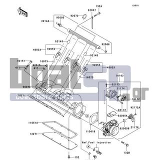 KAWASAKI - ULTRA LX 2011 - Engine/Transmission - Throttle - 16163-3713 - THROTTLE-ASSY,AC60