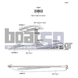 KAWASAKI - 800 SX-R 2010 - Body Parts - Decals(Black)(AAF)