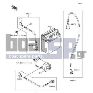 KAWASAKI - 650 SX 1991 - Electrical - Electrical Equipment - 11012-3004 - CAP