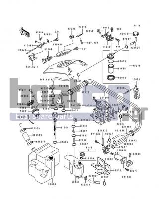 KAWASAKI - 650 SX 1991 - Body Parts - Fuel Tank