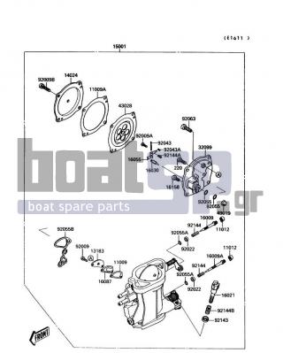 KAWASAKI - JET MATE 1991 - Engine/Transmission - Carburetor
