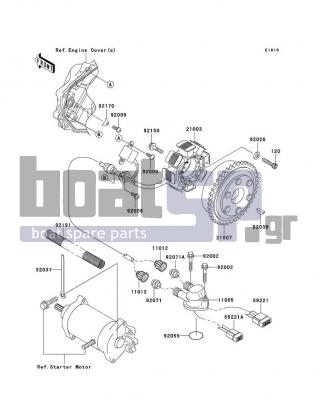 KAWASAKI - 800 SX-R 2010 - Electrical - Generator - 92191-3916 - TUBE