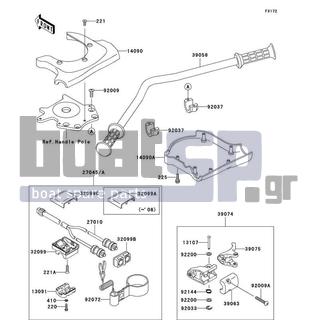 KAWASAKI - 800 SX-R 2010 - Εξωτερικά Μέρη - Handlebar - 32099-3860 - CASE,UPP,SWITCH