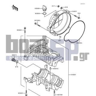 KAWASAKI - JS440 1991 - Engine/Transmission - Crankcase