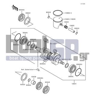 KAWASAKI - JS440 1991 - Κινητήρας/Κιβώτιο Ταχυτήτων - Crankshaft/Piston