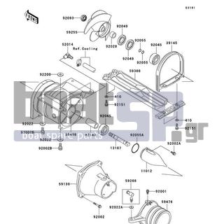 KAWASAKI - 800 SX-R 2010 - Frame - Jet Pump