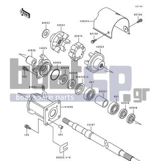 KAWASAKI - JS440 1991 - Engine/Transmission - Drive Shaft - 92075-520 - DAMPER,COUPLING