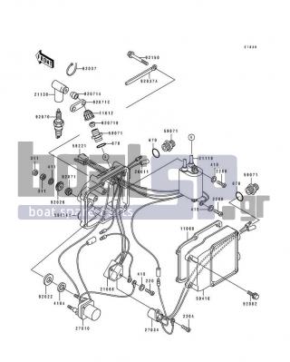 KAWASAKI - JS440 1991 - Frame - Ignition Coil(JS440-A15) - 92070-3701 - PLUG-SPARK,BR7ES(NGK)