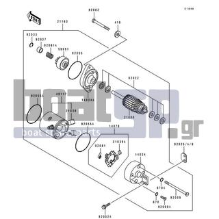 KAWASAKI - JS440 1991 - Electrical - Starter Motor(TC440B-039909&NAMI.054870)