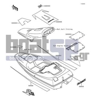 KAWASAKI - SC 1991 - Body Parts - Decals(JL650-A1)