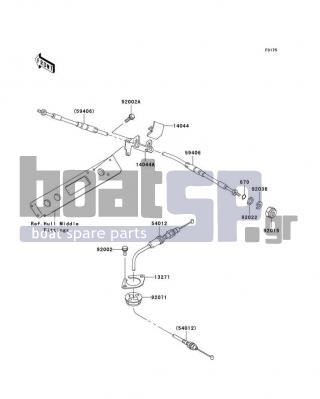 KAWASAKI - STX 2010 - Frame - Cables - 92002-3755 - BOLT,6X20