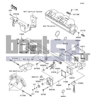 KAWASAKI - STX 2010 - Engine/Transmission - Fuel Injection - 59416-3766 - CASE-ELECTRIC