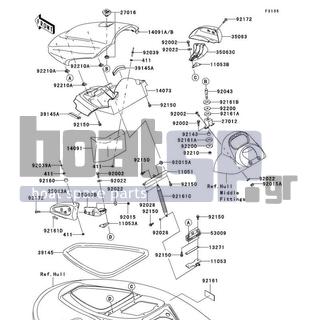 KAWASAKI - STX 2010 - Frame - Hull Front Fittings - 13271-3897 - PLATE