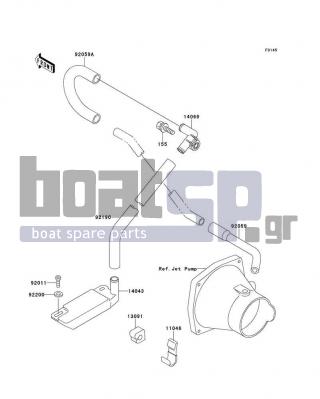 KAWASAKI - X2 1991 - Body Parts - Bilge System - 11046-3817 - BRACKET,CLAMP