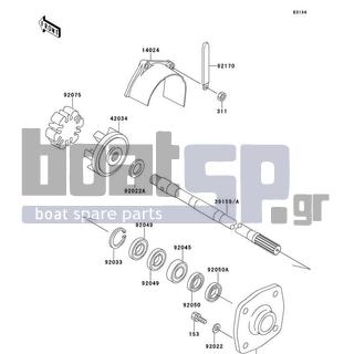 KAWASAKI - X2 1991 - Engine/Transmission - Drive Shaft