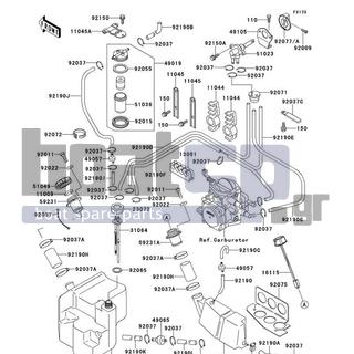 KAWASAKI - X2 1991 - Body Parts - Fuel Tank