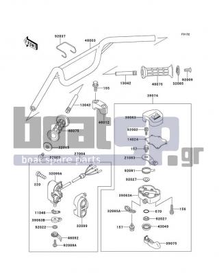 KAWASAKI - X2 1991 - Body Parts - Handlebar - 155R0835 - BOLT-WSP-SMALL,8X35