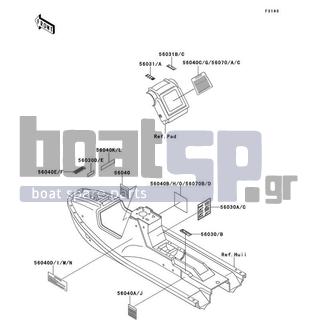 KAWASAKI - X2 1991 - Frame - Labels - 56030-3720 - LABEL,FIRE EXTINGUISHER