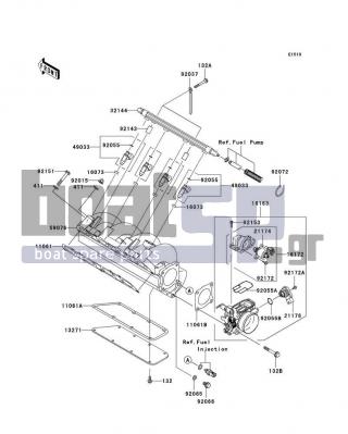 KAWASAKI - STX 2010 - Engine/Transmission - Throttle - 16163-3713 - THROTTLE-ASSY,AC60