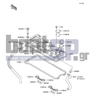 KAWASAKI - STX-15F 2010 - Engine/Transmission - Cylinder Head Cover(A9F/AAF) - 11061-0105 - GASKET,SPARK PLUG HOLE