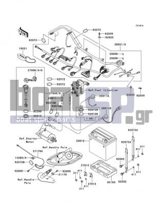 KAWASAKI - STX-15F 2010 - Electrical - Electrical Equipment(A8F-AAF) - 26011-3899 - WIRE-LEAD,RELAY-STARTER