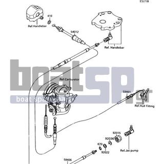 KAWASAKI - 300 SX 1990 - Frame - Cables(JS300-A3/A4/A5)