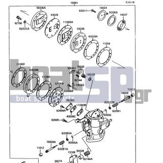 KAWASAKI - 300 SX 1990 - Engine/Transmission - Carburetor(JS300-A3/A4/A5) - 92065-528 - GASKET