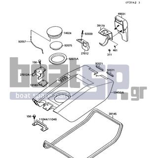 KAWASAKI - 300 SX 1990 - Κινητήρας/Κιβώτιο Ταχυτήτων - Engine Hood