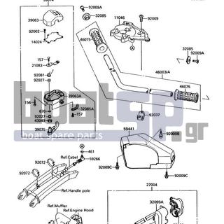 KAWASAKI - 300 SX 1990 - Body Parts - Handlebar(JS300-A2/A3/A4)