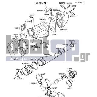 KAWASAKI - 300 SX 1990 - Exhaust - Muffler(s) - 92037-506 - CLAMP