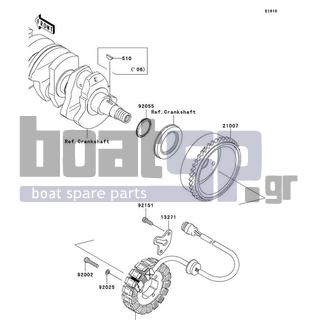 KAWASAKI - STX-15F 2010 - Electrical - Generator - 92151-3770 - BOLT,SOCKET,6X16