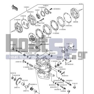 KAWASAKI - 550 SX 1990 - Engine/Transmission - Carburetor