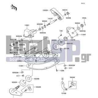 KAWASAKI - STX-15F 2010 - Εξωτερικά Μέρη - Handle Pole - 13107-3751 - SHAFT