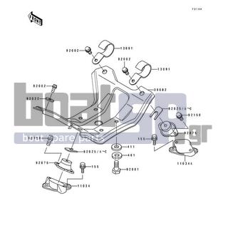 KAWASAKI - 550 SX 1990 - Engine/Transmission - Engine Mount