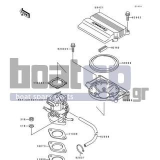 KAWASAKI - 550 SX 1990 - Engine/Transmission - Flame Arrester - 92037-1173 - CLAMP