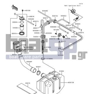 KAWASAKI - 550 SX 1990 - Body Parts - Fuel Tank