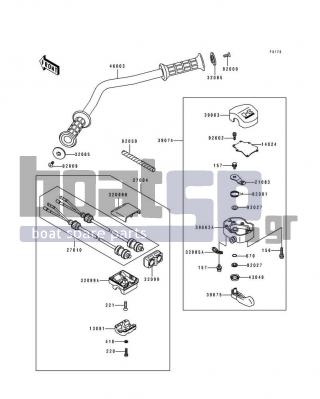 KAWASAKI - 550 SX 1990 - Body Parts - Handlebar