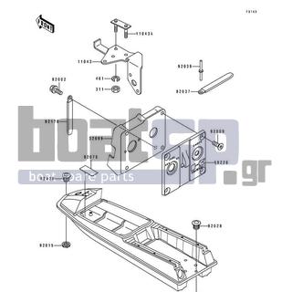 KAWASAKI - 550 SX 1990 - Frame - Hull Fitting