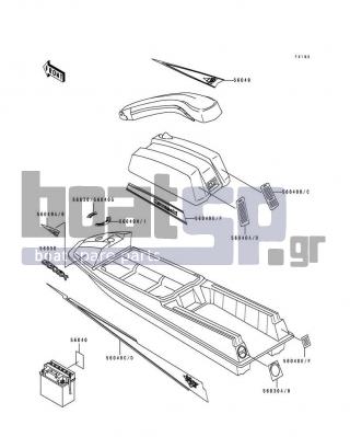 KAWASAKI - 550 SX 1990 - Πλαίσιο - Label - 56040-3820 - LABEL-WARNING,SAFETY