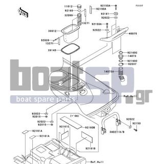 KAWASAKI - STX-15F 2010 - Frame - Hull Rear Fittings - 92150-3775 - BOLT,SOCKET,6X18