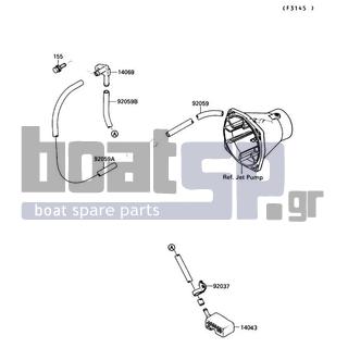 KAWASAKI - 650 SX 1990 - Body Parts - Bilge System