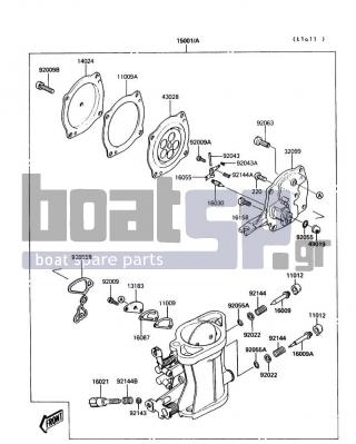 KAWASAKI - 650 SX 1990 - Engine/Transmission - Carburetor - 49019-3707 - FILTER-FUEL,STRAINER