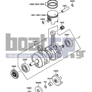 KAWASAKI - 650 SX 1990 - Engine/Transmission - Crankshaft/Piston(s) - 13002-017 - PIN-PISTON