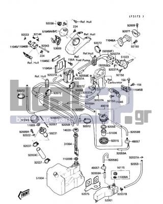 KAWASAKI - 650 SX 1990 - Body Parts - Fuel Tank - 92059-3790 - TUBE,5.8X10.8X380