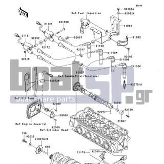 KAWASAKI - STX-15F 2010 - Frame - Ignition System - 92070-1265 - PLUG-SPARK,CR8EK(NGK)