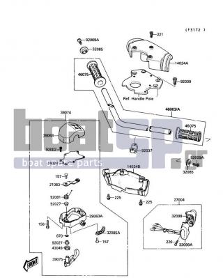 KAWASAKI - 650 SX 1990 - Body Parts - Handlebar