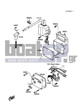 KAWASAKI - 650 SX 1990 - Frame - Ignition System - 92070-3701 - PLUG-SPARK,BR7ES(NGK)